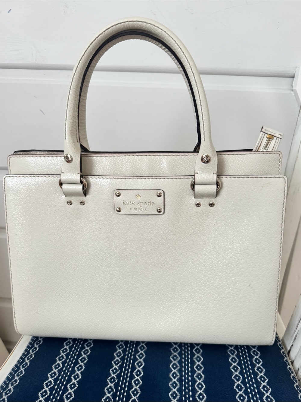 Kate Spade Wellesley Quinn Ivory Satchel Tote